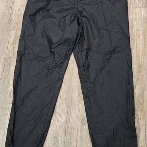 Vintage Asics Nylon Black Sportswear Track Pants Size XL relaxed fit 33 inc